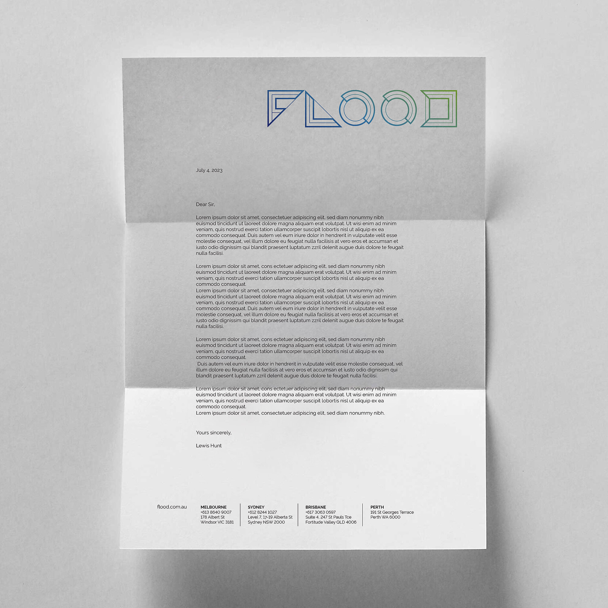 Relaunch Letters Design Flood Rebrand | Flood